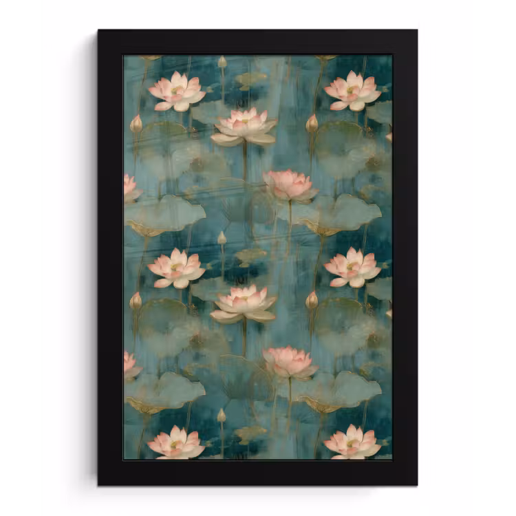 Poster met lijst - Botanisch - Bloemen - Roze — 1