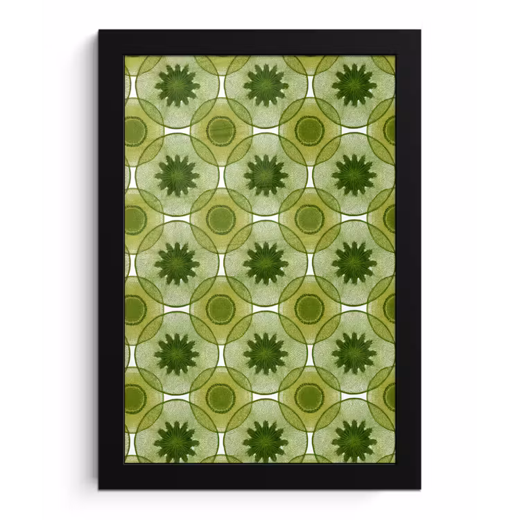 Poster met lijst - Cirkels - Patroon - Groen — 1
