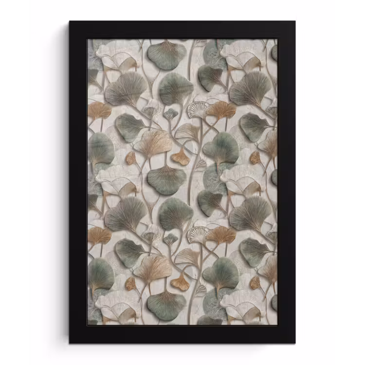 Poster met lijst - Elegant - Bladeren - Groen — 1