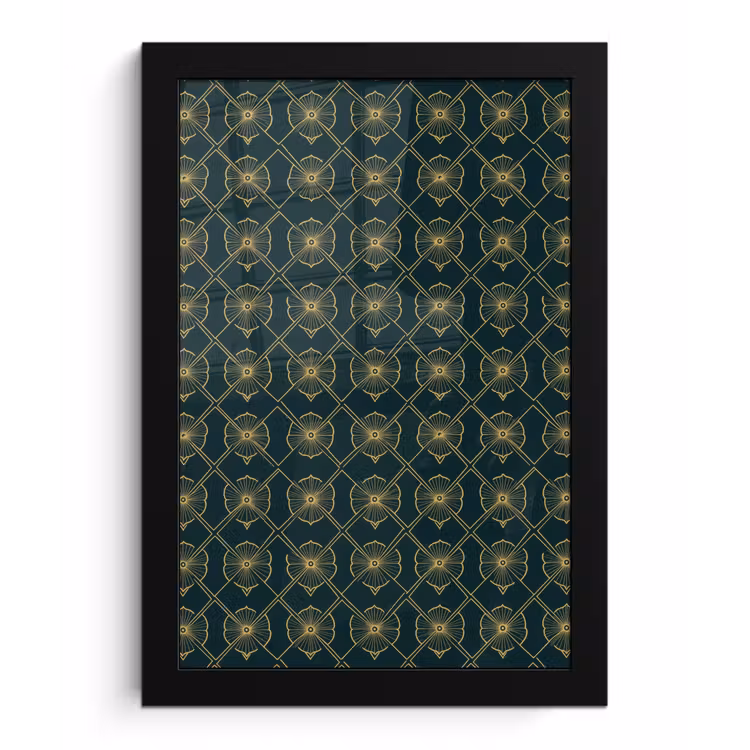 Poster met lijst - Geometrisch - Elegant - Groen — 1