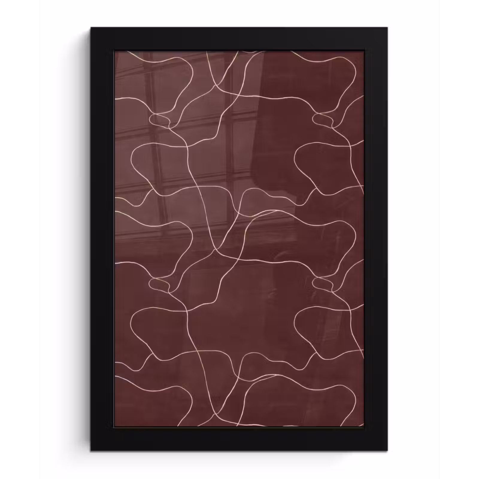 Poster met lijst - Abstract - Modern - Bruin — 1