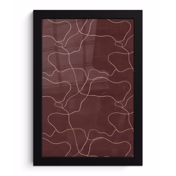 Poster met lijst - Abstract - Modern - Bruin — 1