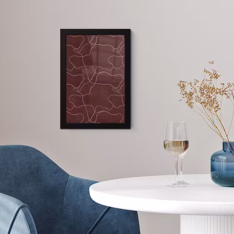 Poster met lijst - Abstract - Modern - Bruin — 2