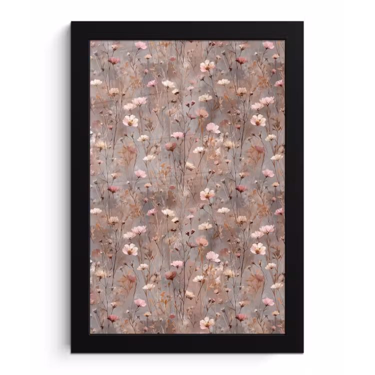 Poster met lijst - Bloemen - Wild - Pastel — 1