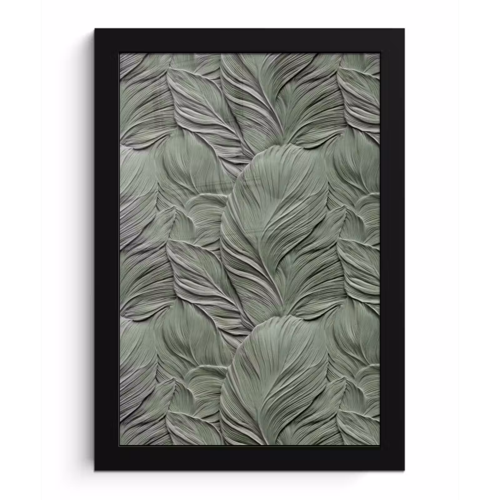 Poster met lijst - Bladeren - Textuur - Groen — 1