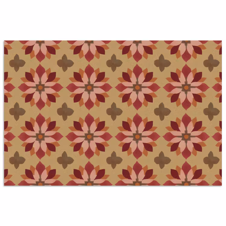 Poster - Bloemen - Retro - Groen — 1