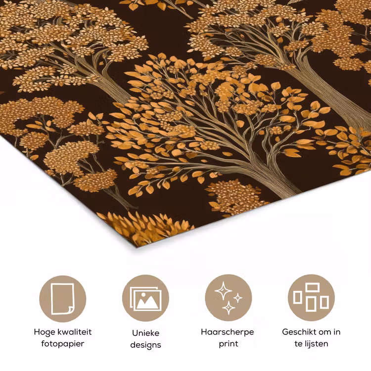Poster - Bomen - Patroon - Bruin — 5