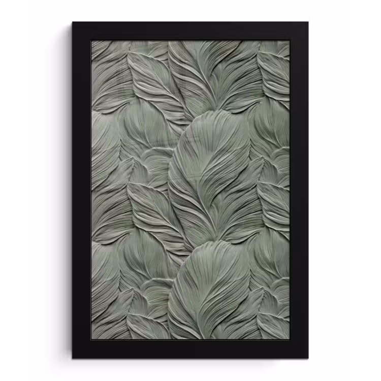 Poster met lijst - Bladeren - Textuur - Groen — 1