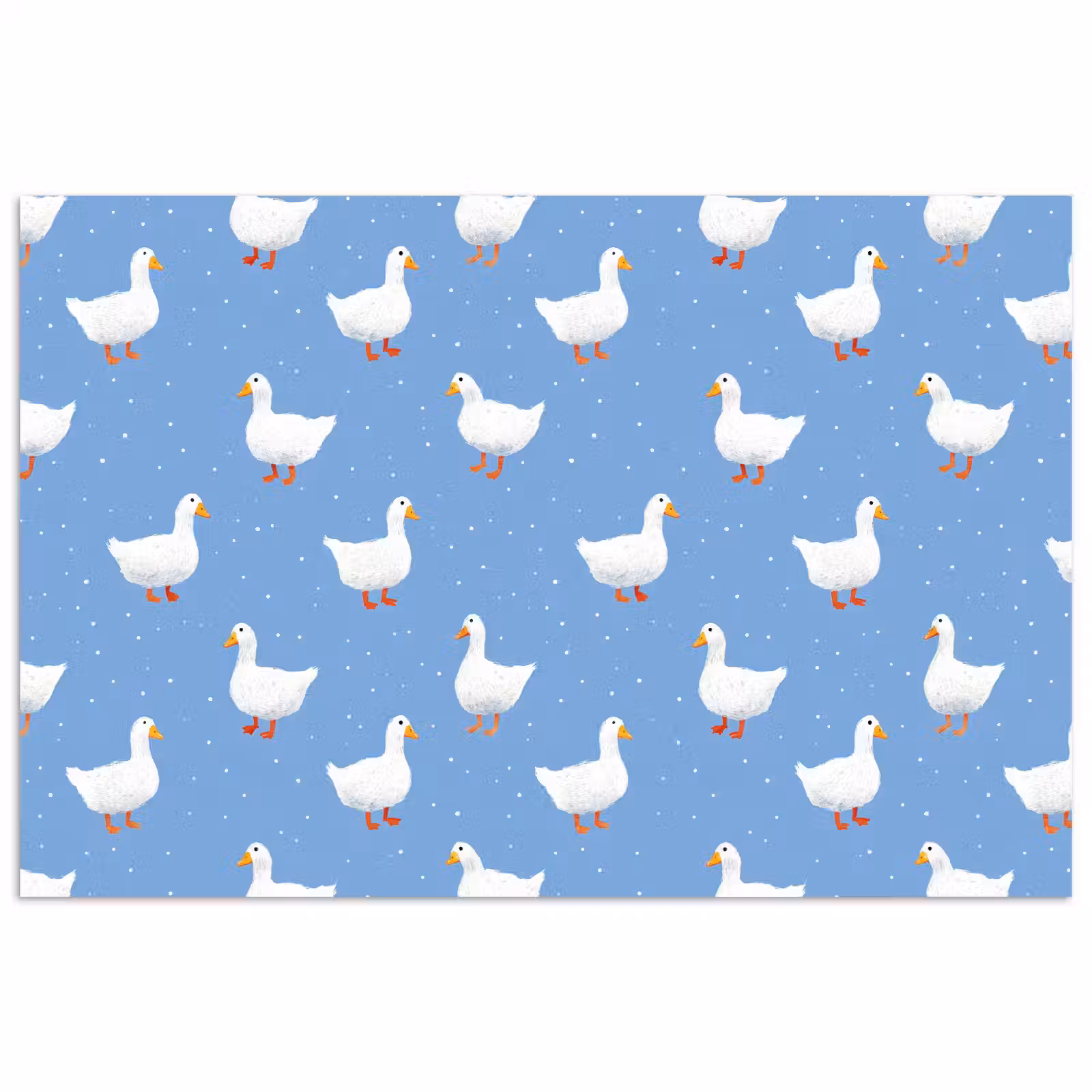 Poster - Ganzen - Elegant - Blauw — 1
