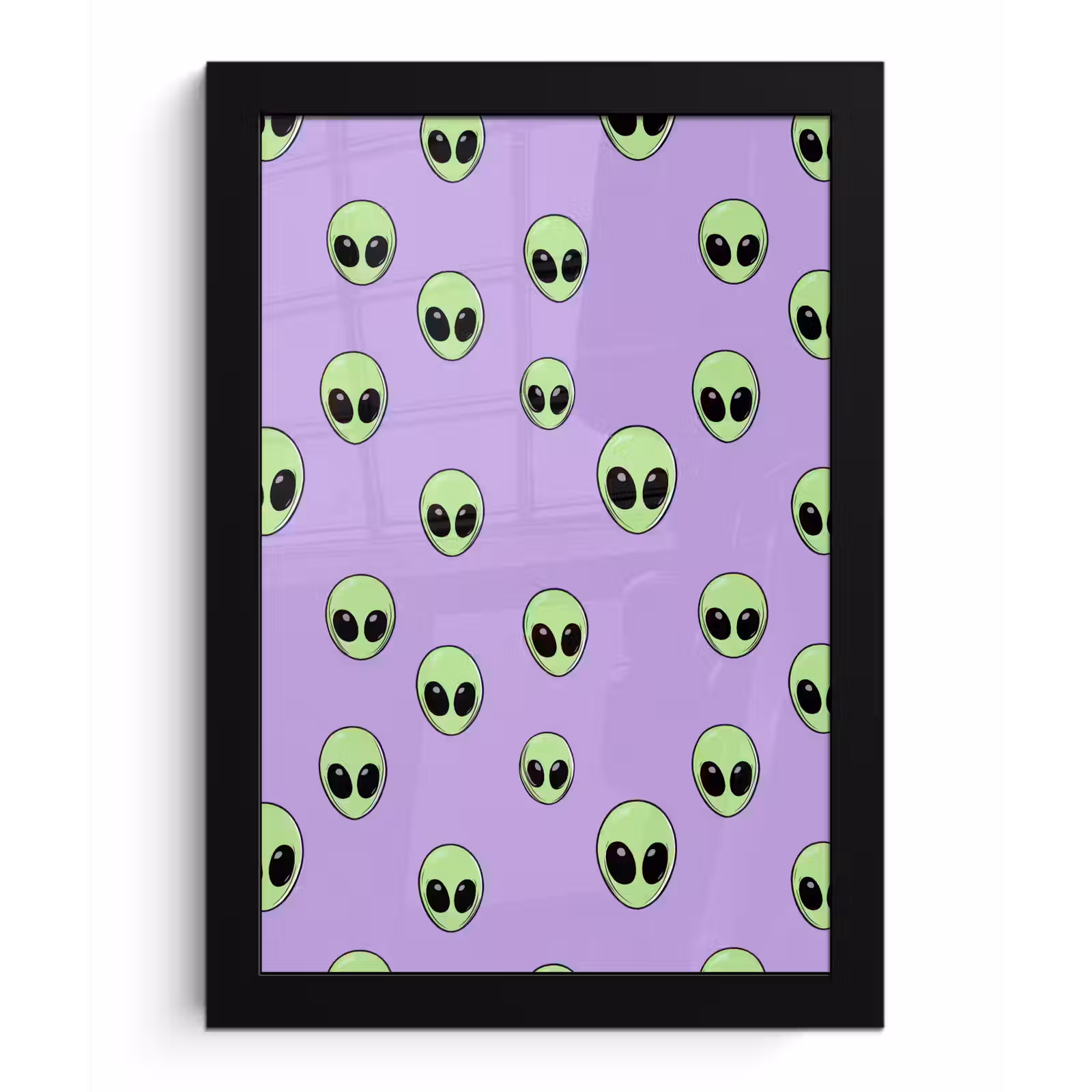 Poster met lijst - Alien - Retro - Lila — 1