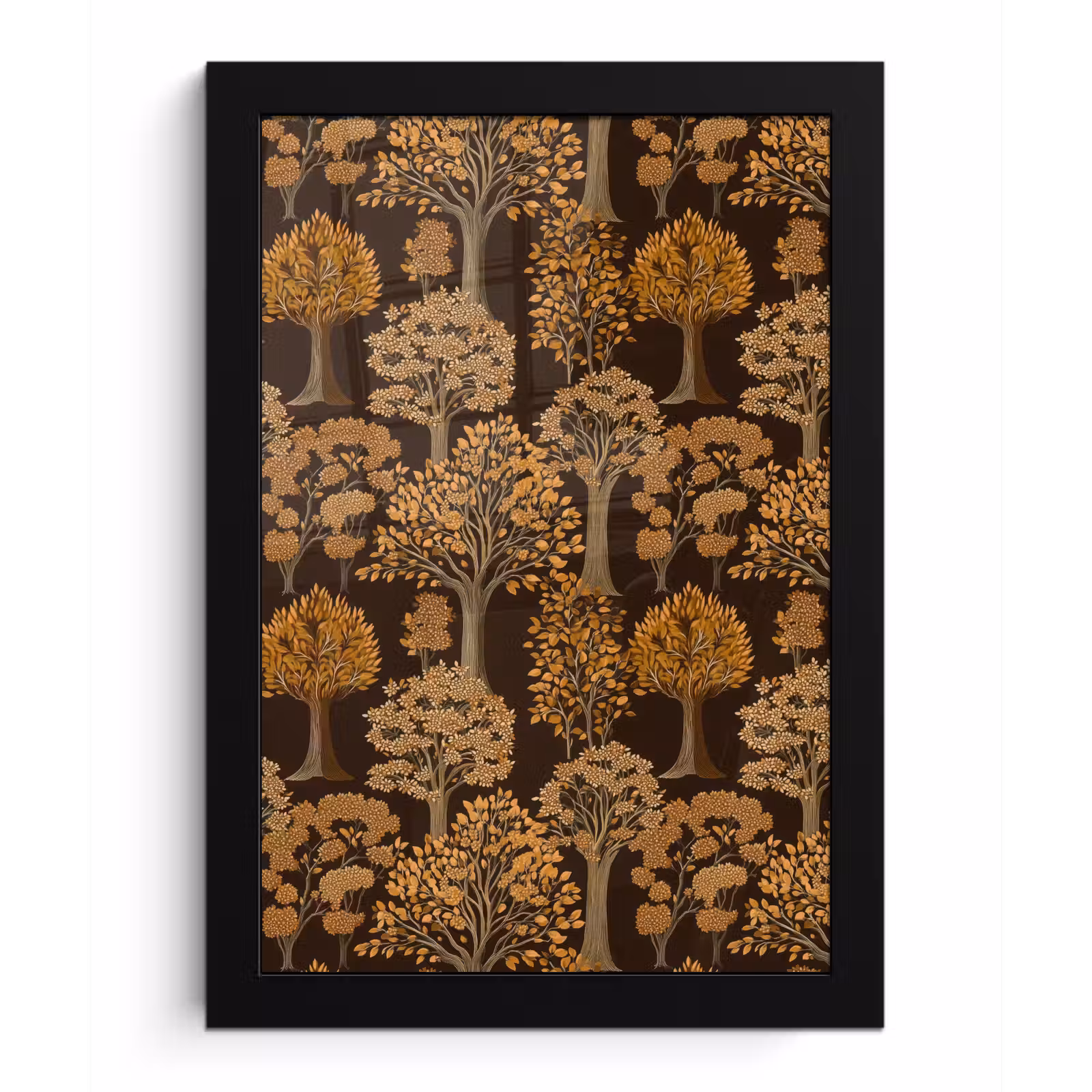 Poster met lijst - Bomen - Patroon - Bruin — 1