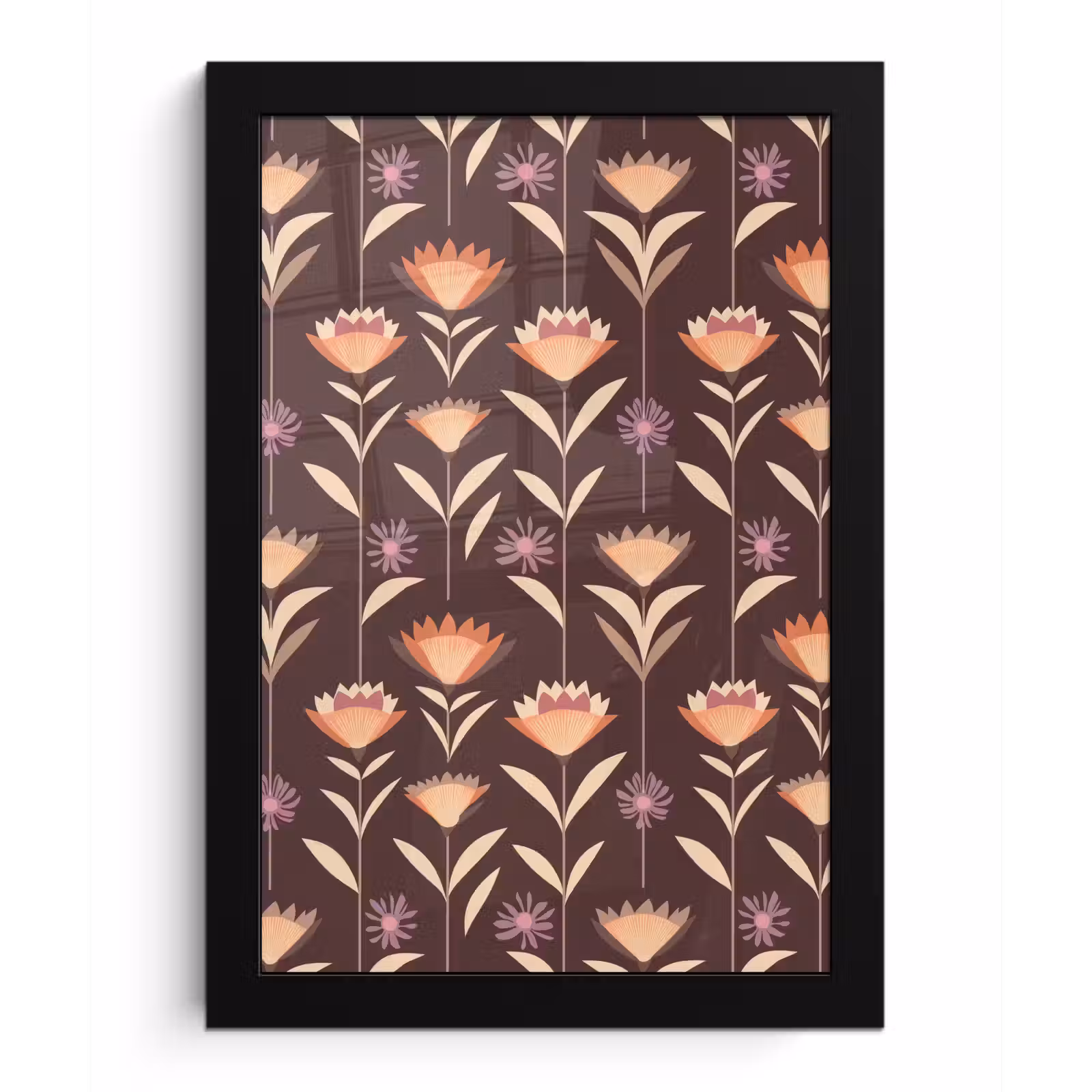 Poster met lijst - Elegant - Retro - Bruin — 1