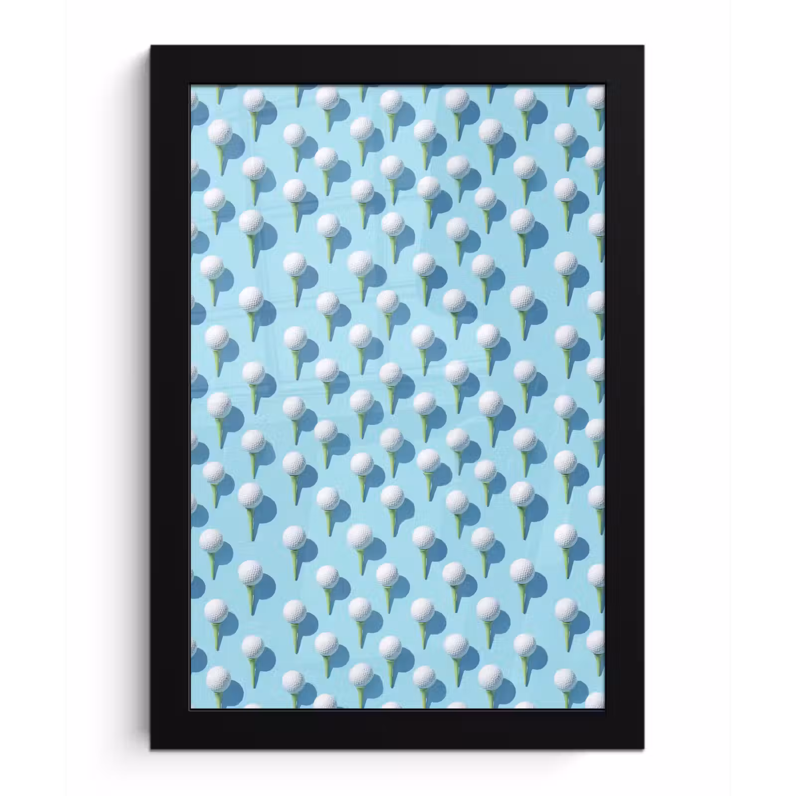 Poster met lijst - Golf - Ballen - Blauw — 1