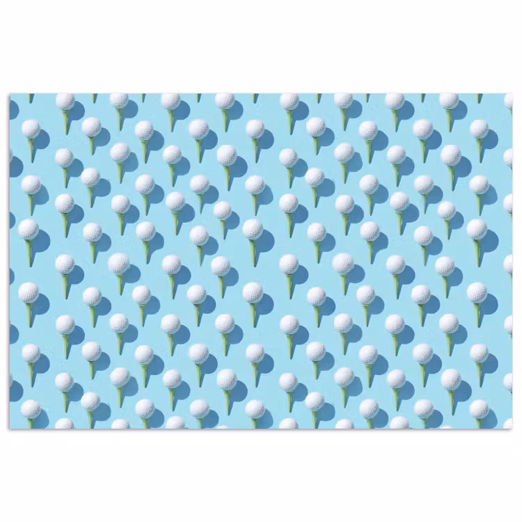 Poster - Golf - Ballen - Blauw — 1