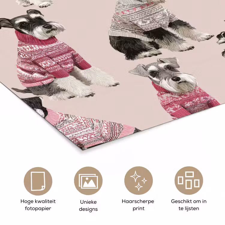 Poster - Honden - Truien - Rood — 5