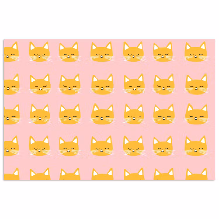 Poster - Katten - Patroon - Roze — 1