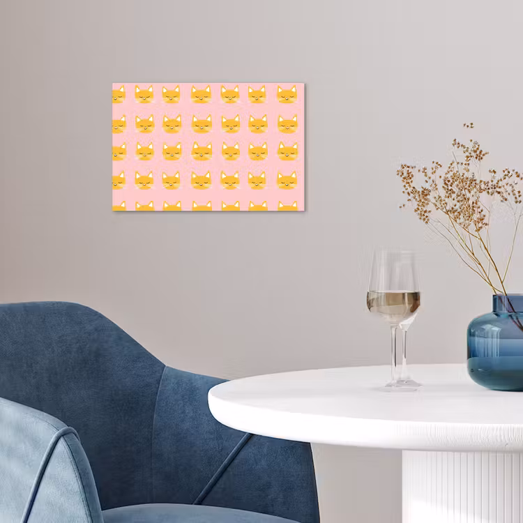 Poster - Katten - Patroon - Roze — 4