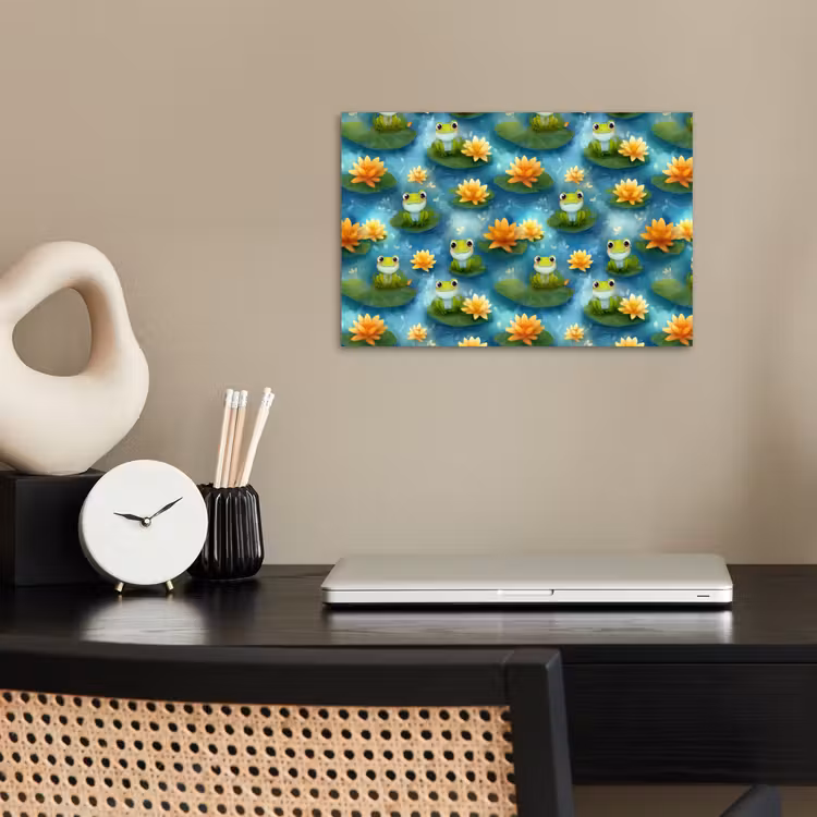 Poster - Kikker - Lelies - Groen — 2