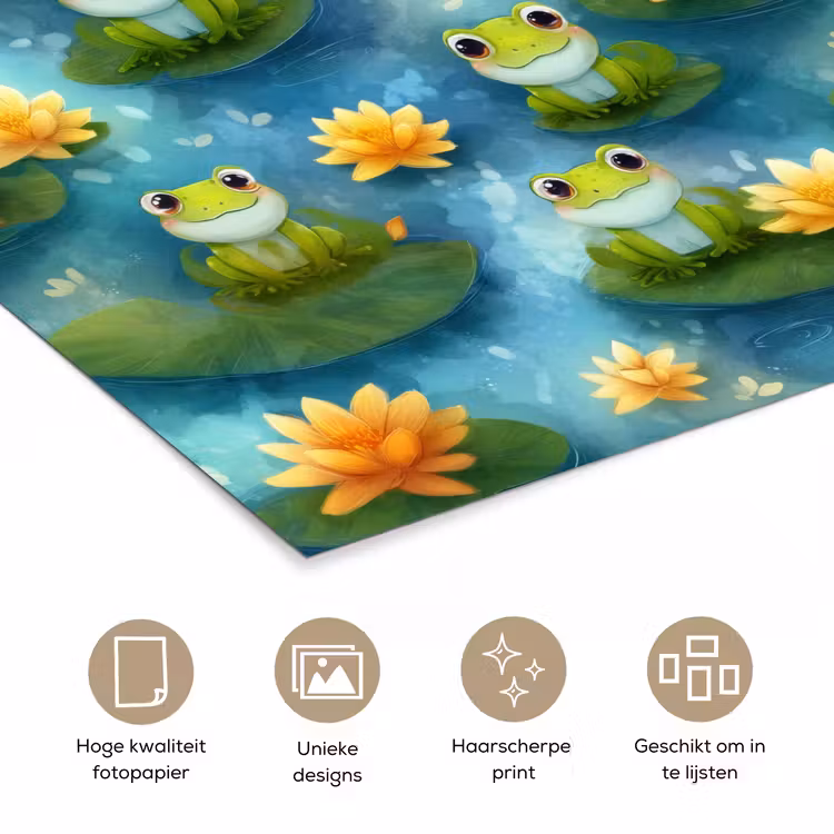 Poster - Kikker - Lelies - Groen — 5