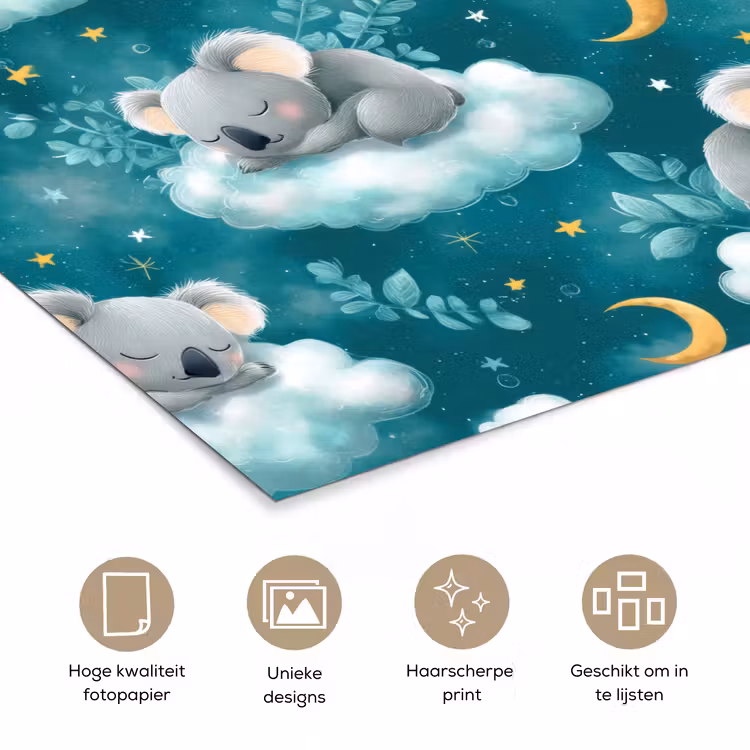 Poster - Koala's - Betoverend - Blauw — 5
