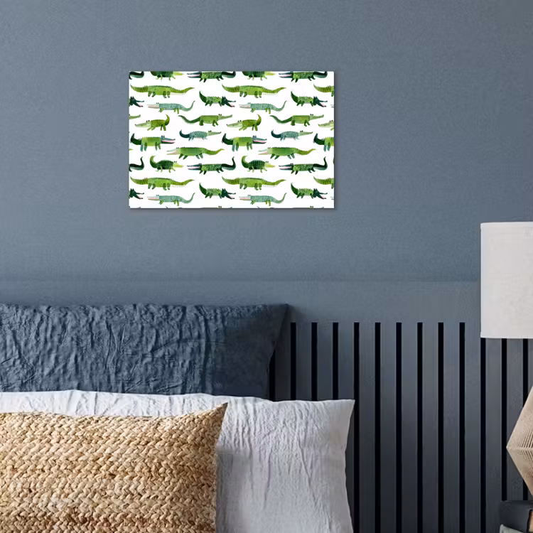Poster - krokodillen - Speels - Groen — 3