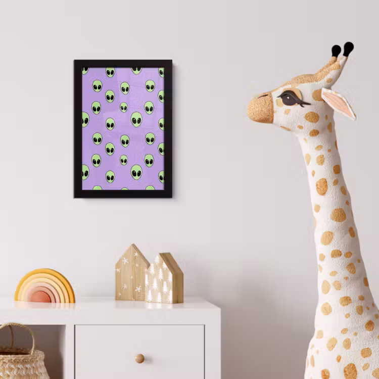 Poster met lijst - Alien - Retro - Lila — 5