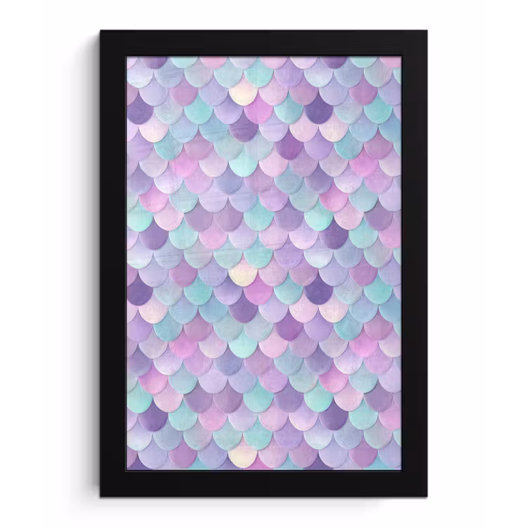 Poster met lijst - Dromerig - Zeemeermin - Pastel — 1