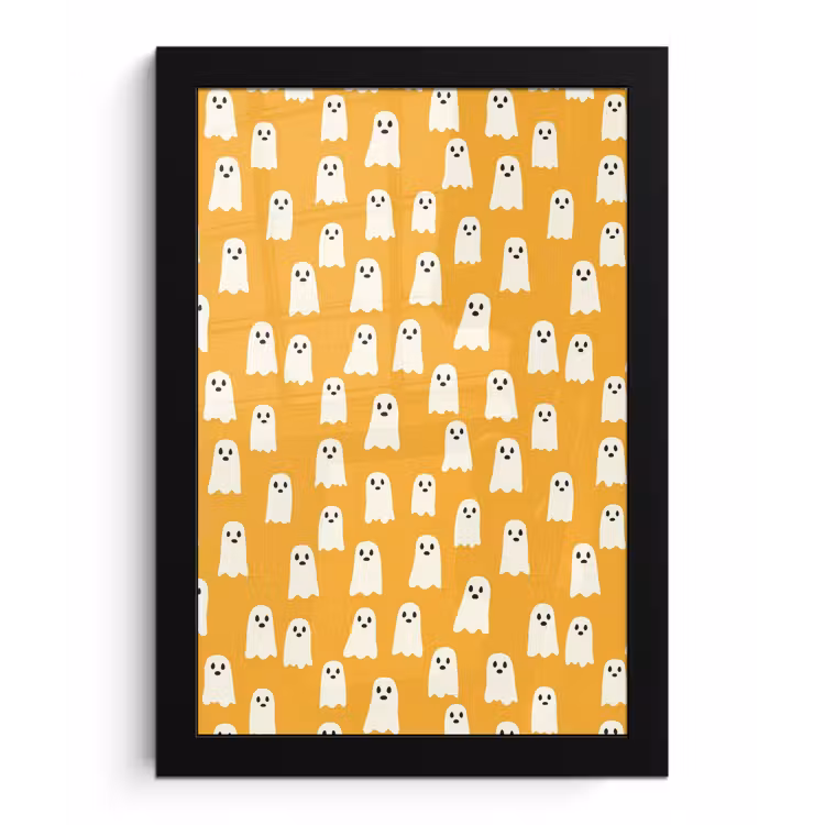 Poster met lijst - Halloween - Spookjes - Oker — 1