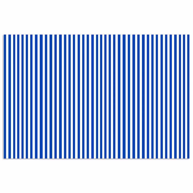 Poster - Klassiek - Strepen - Blauw — 1