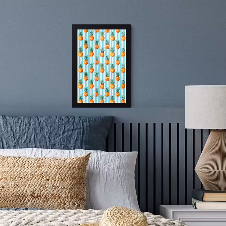 Poster met lijst - Ananas - Strepen - Groen — 4
