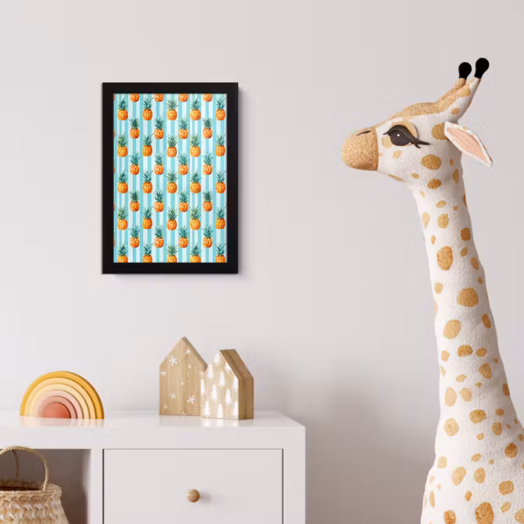 Poster met lijst - Ananas - Strepen - Groen — 5