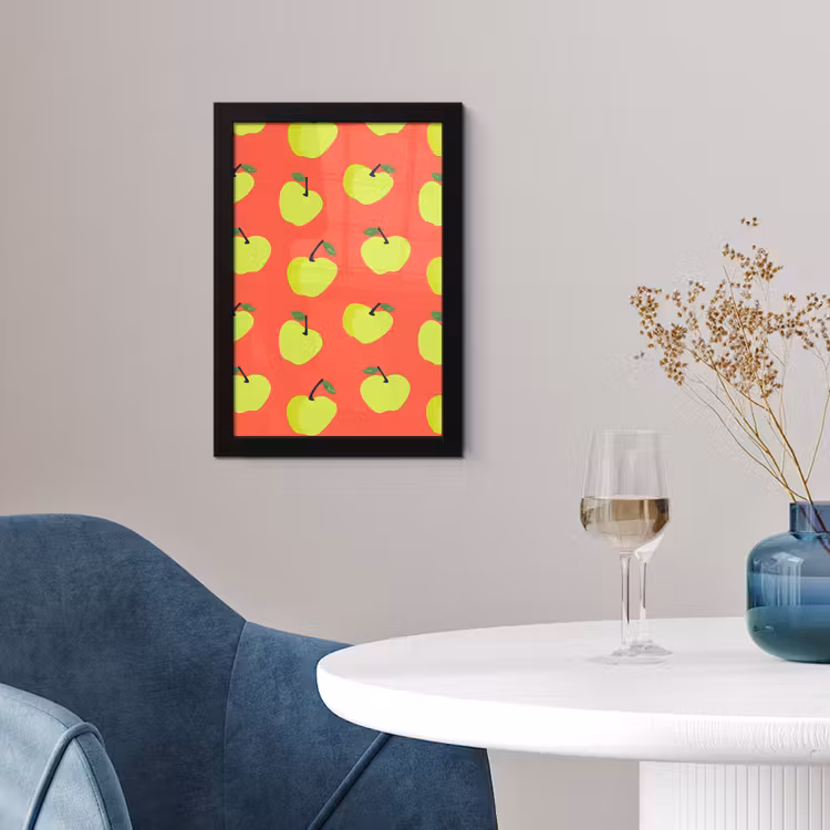 Poster met lijst - Appels - Modern - Groen — 2