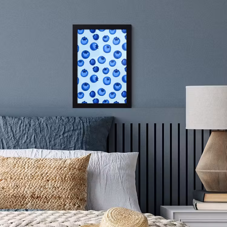 Poster met lijst - Bessen - Modern - Blauw — 4