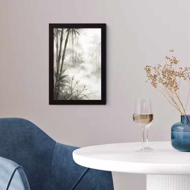 Poster met lijst - Bloemen - Knop - Tuin - Illustratie - Wit — 2