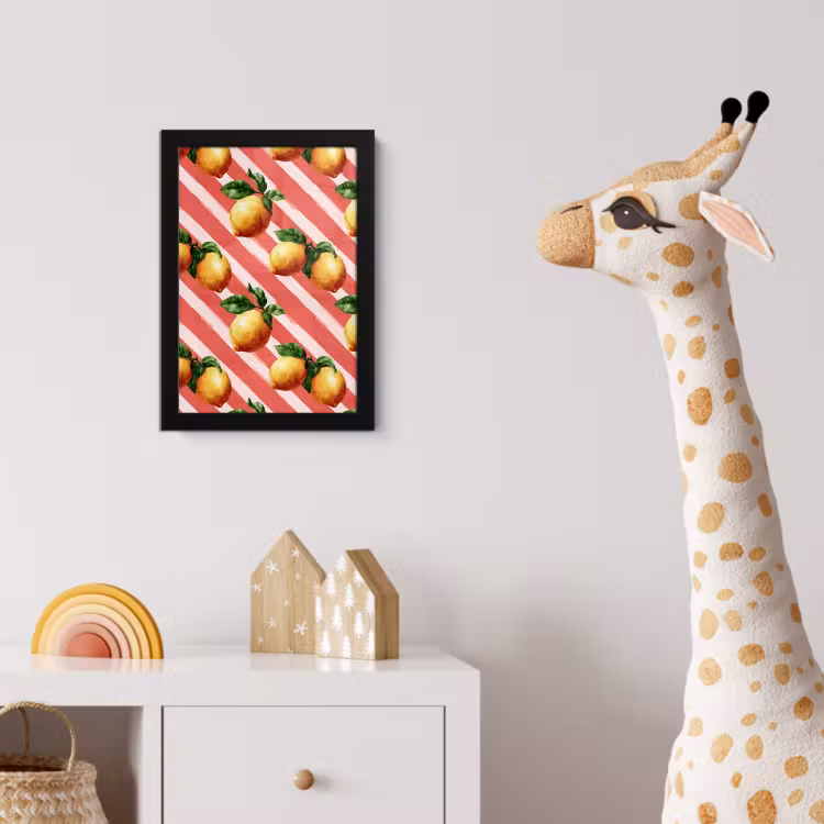 Poster met lijst - Citroen - Geïllustreerd - Oranje — 5