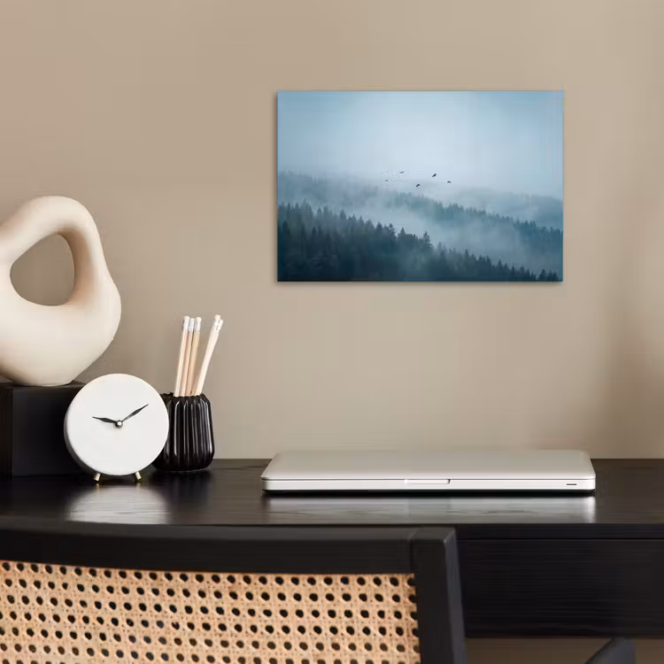 Poster - Bos - Mist - Vogels - Natuur - Groen — 2