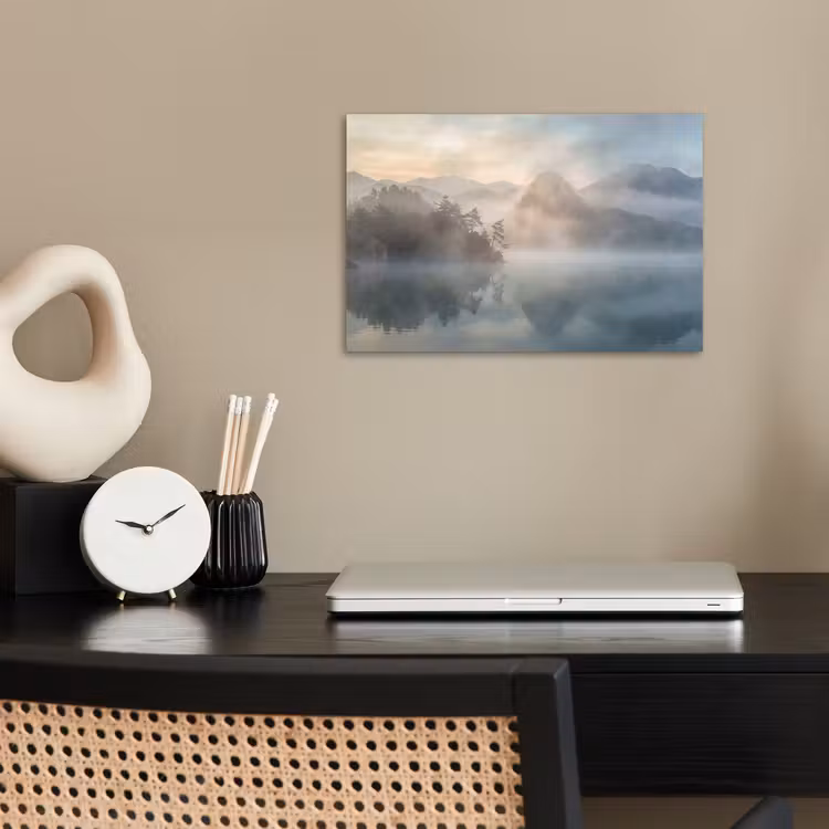 Poster - Landschap - Bergen - Mist - Water - Natuur — 2