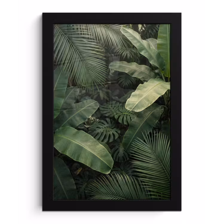 Poster met lijst - Bladeren - Groen - Tropisch - Natuur — 1