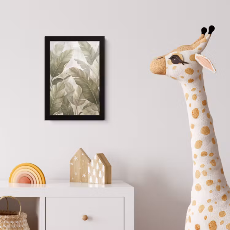 Poster met lijst - Bladeren - Tropisch - Natuur - Abstract - Beige — 5