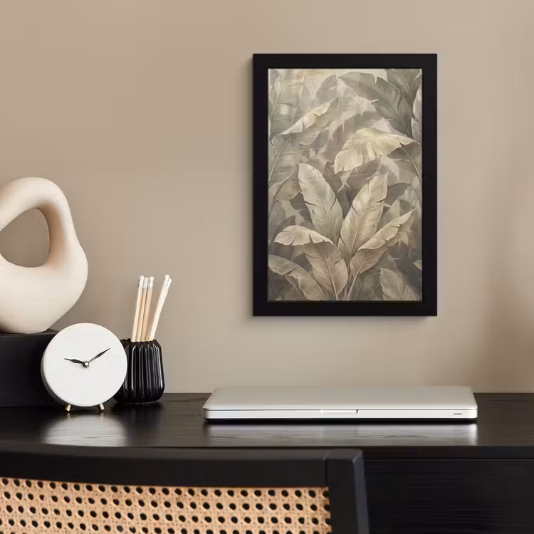 Poster met lijst - Bladeren - Tropisch - Natuur - Modern - Beige — 3