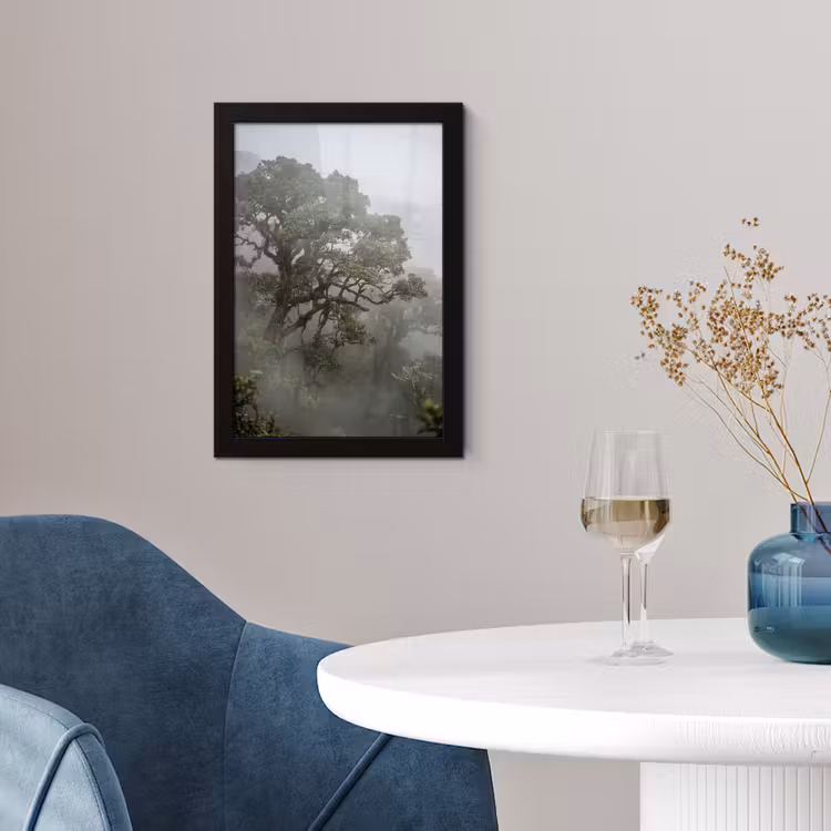 Poster met lijst - Boom - Mistig - Bos - Groen - Natuur — 2