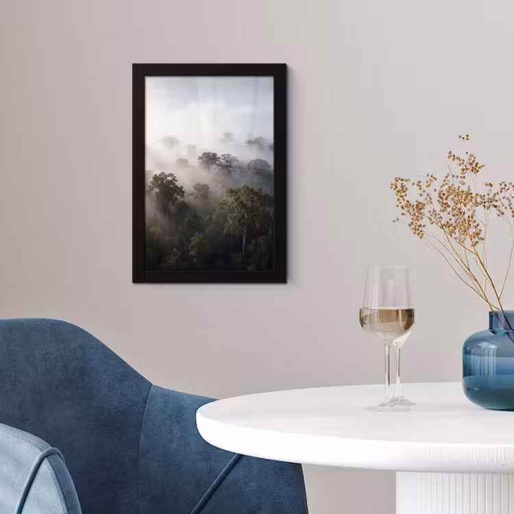 Poster met lijst - Bos - Mist - Natuur - Groen — 2