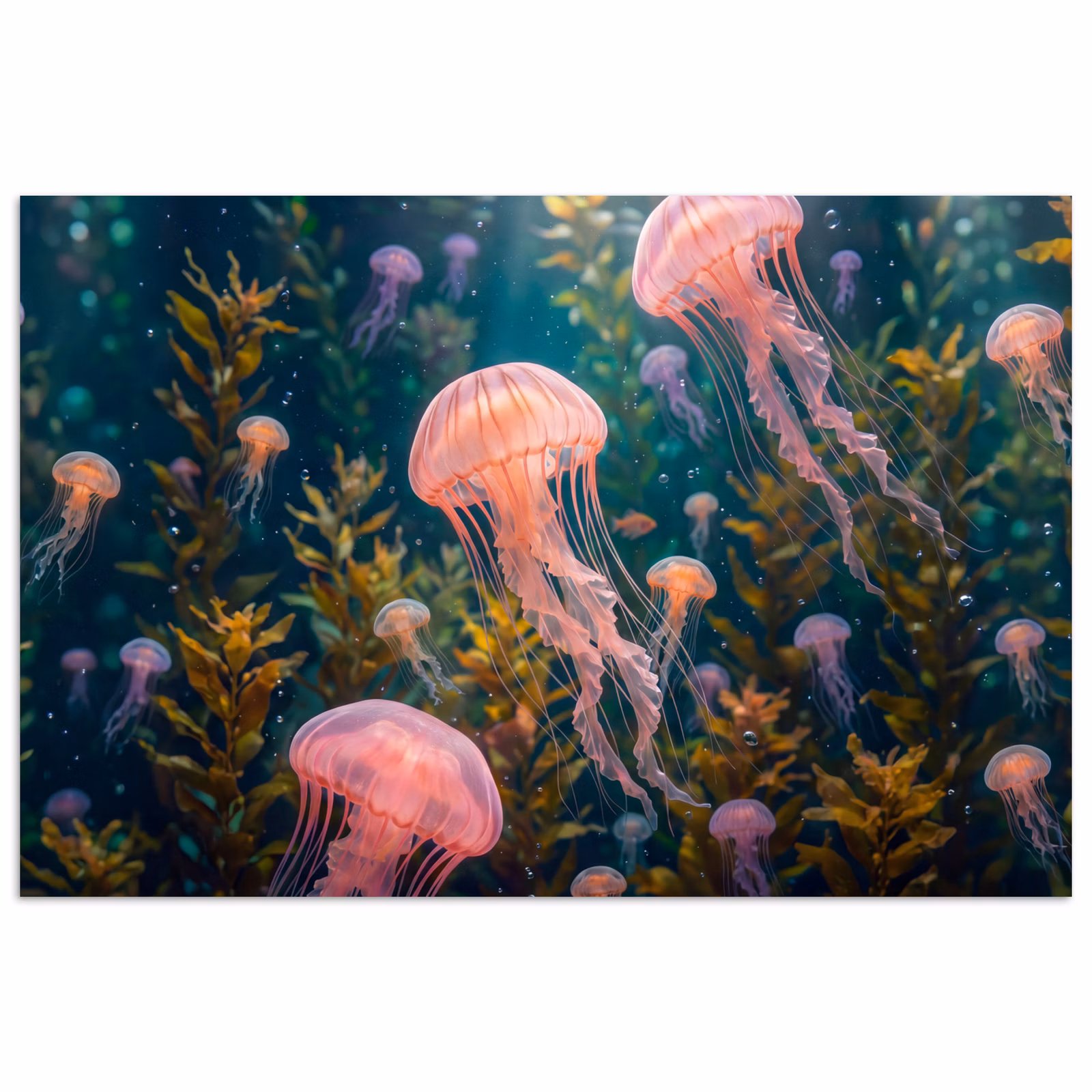 Poster - Kwal - Roze - Onderwater - Zeeleven - Dieren — 1