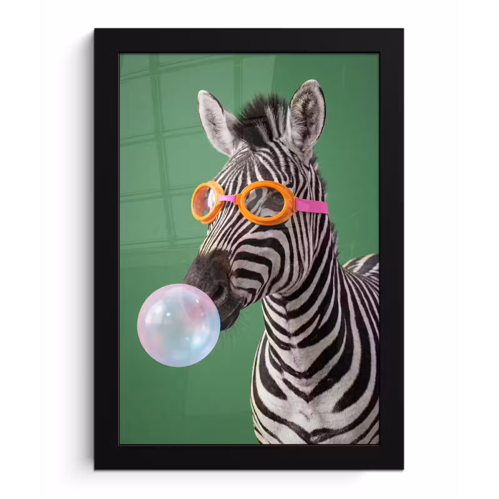 Poster met lijst - Dier - Bril - Bel - Modern - Groen — 1