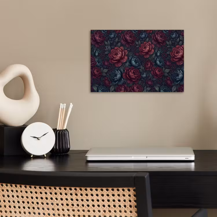 Poster - Bloemen - Patroon - Natuur - Klassiek - Donker — 2