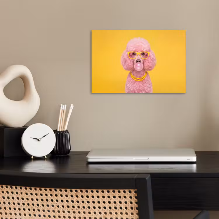 Poster - Hond - Kauwgum - Dieren - Modern - Roze — 2