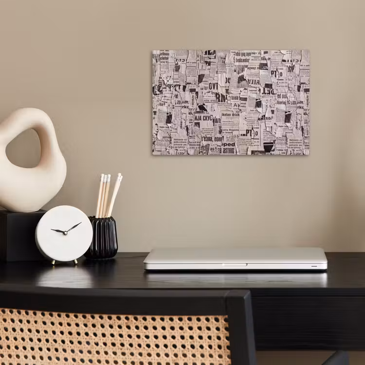Poster - Krant - Gescheurd - Textuur - Abstract - Zwart-wit — 2