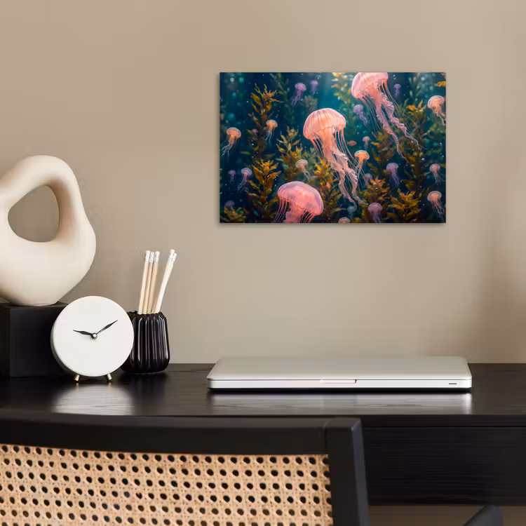 Poster - Kwal - Roze - Onderwater - Zeeleven - Dieren — 2