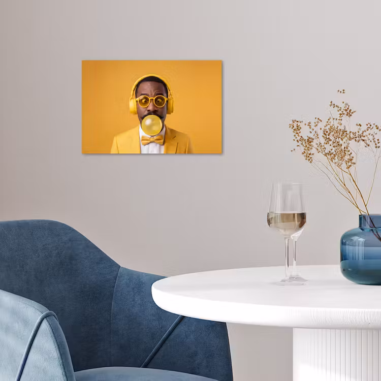 Poster - Man - Bubblegum - Portret - Geel - Modern — 4