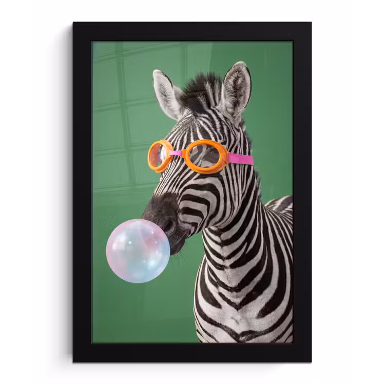 Poster met lijst - Dier - Bril - Bel - Modern - Groen — 1